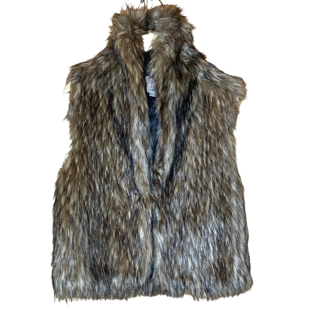 NWOT Roxy Quiksilver Faux Fur Vest‎ M/L